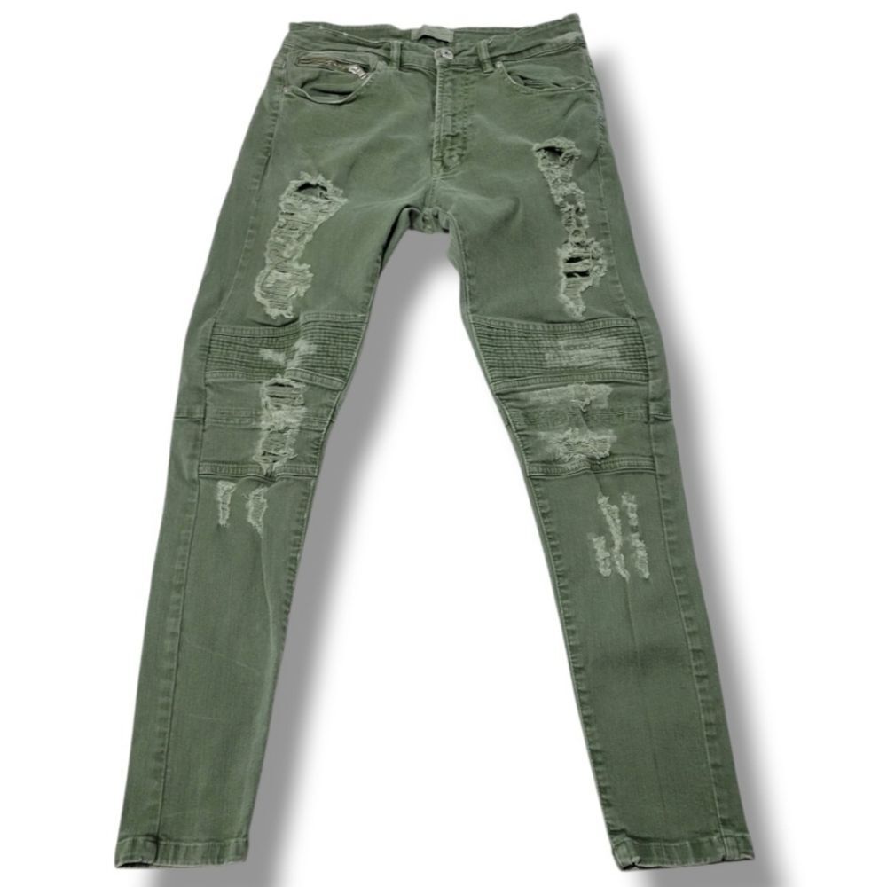 Zara Jeans Size 28 W28"xL28" Zara Man Skinny Jeans Moto Jeans Distressed Ripped